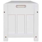 Banc de rangement ottoman rembourré avec armoire à 3 portes persiennes
