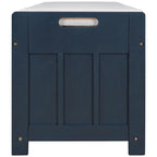 Banc de rangement ottoman rembourré avec armoire à 3 portes persiennes
