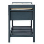 Meuble à chaussures avec assise capitonnée et tiroirs, banc de rangement multifonction pour entrée