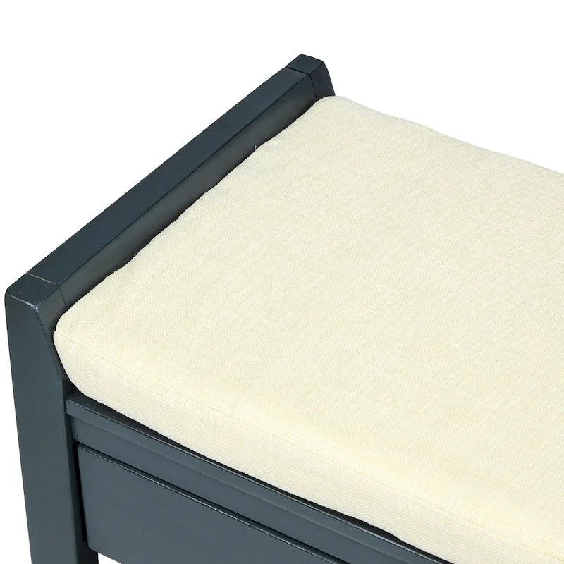 Meuble à chaussures avec assise capitonnée et tiroirs, banc de rangement multifonction pour entrée