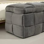Pouffre de rangement, Banc de bout de lit de chambre à coucher, Pouffre de rangement rembourré en tissu