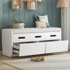 Banc de rangement rustique avec 2 tiroirs, espace de rangement dissimulé, banc à chaussures