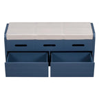 Banc de rangement rustique avec 2 tiroirs, espace de rangement dissimulé, banc à chaussures