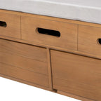 Banc de rangement rustique avec 2 tiroirs, espace de rangement dissimulé, banc à chaussures