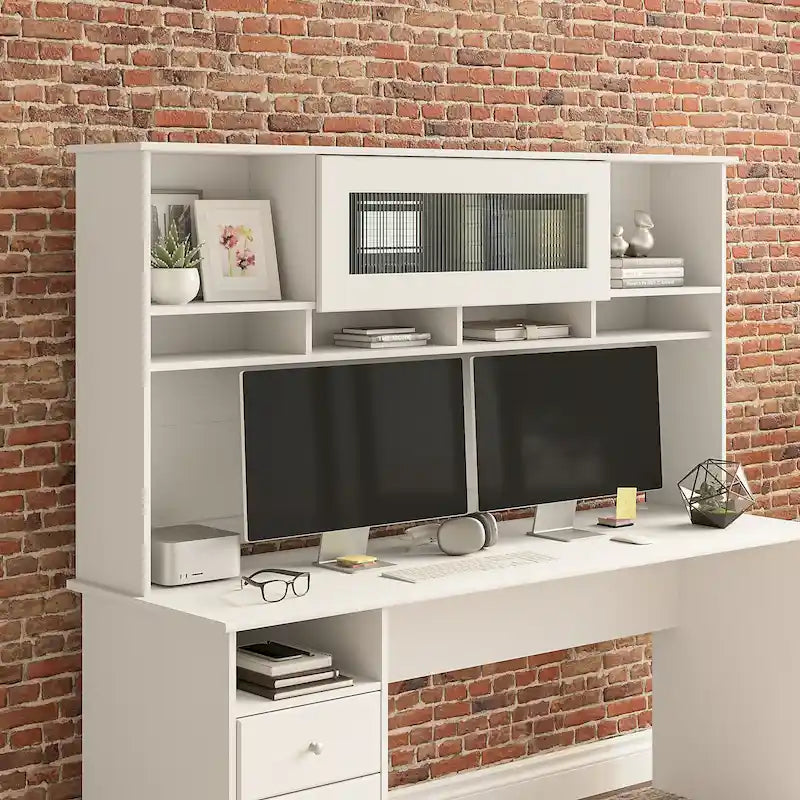 Gris cendré / Gris chiné / Blanc / Gris moderne – Armoire de rangement de bureau, 1 personne