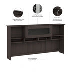 Gris cendré / Gris chiné / Blanc / Gris moderne – Armoire de rangement de bureau, 1 personne