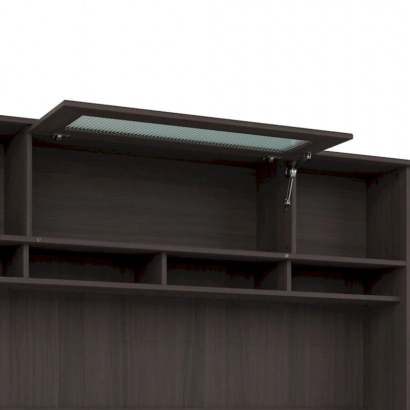 Gris cendré / Gris chiné / Blanc / Gris moderne – Armoire de rangement de bureau, 1 personne