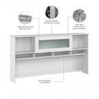 Gris cendré / Gris chiné / Blanc / Gris moderne – Armoire de rangement de bureau, 1 personne