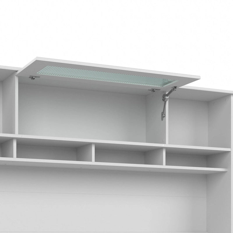 Gris cendré / Gris chiné / Blanc / Gris moderne – Armoire de rangement de bureau, 1 personne