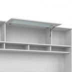 Gris cendré / Gris chiné / Blanc / Gris moderne – Armoire de rangement de bureau, 1 personne