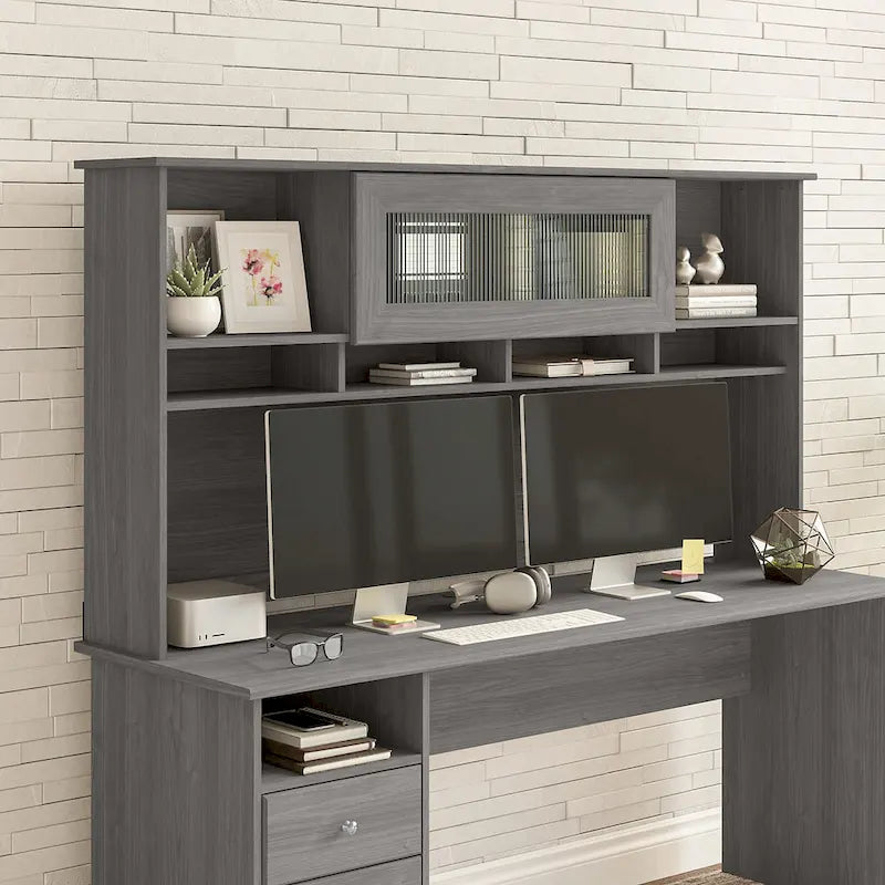 Gris cendré / Gris chiné / Blanc / Gris moderne – Armoire de rangement de bureau, 1 personne