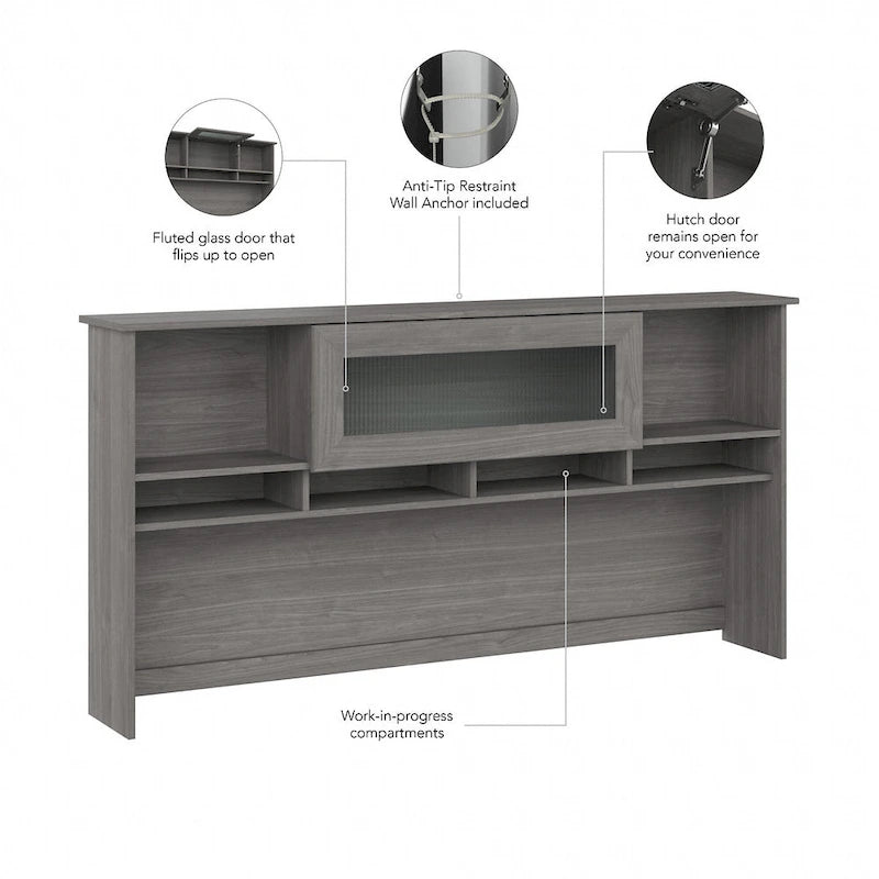 Gris cendré / Gris chiné / Blanc / Gris moderne – Armoire de rangement de bureau, 1 personne
