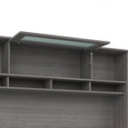 Gris cendré / Gris chiné / Blanc / Gris moderne – Armoire de rangement de bureau, 1 personne
