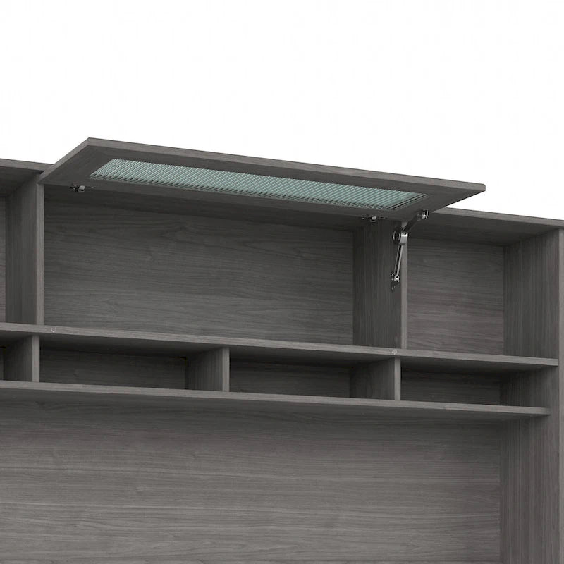 Gris cendré / Gris chiné / Blanc / Gris moderne – Armoire de rangement de bureau, 1 personne
