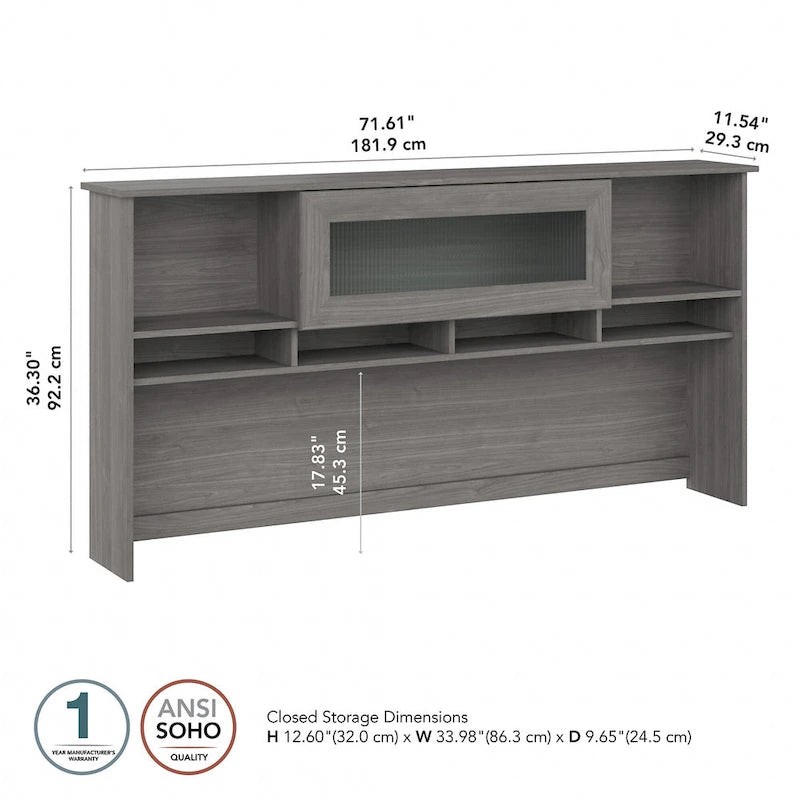 Gris cendré / Gris chiné / Blanc / Gris moderne – Armoire de rangement de bureau, 1 personne
