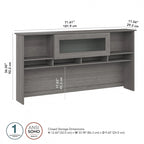 Gris cendré / Gris chiné / Blanc / Gris moderne – Armoire de rangement de bureau, 1 personne