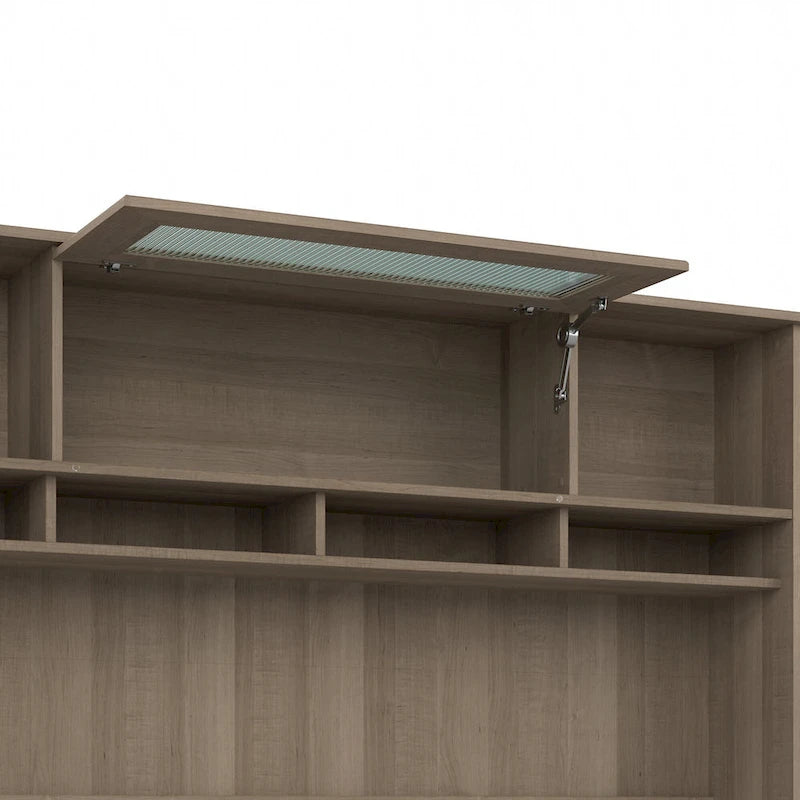 Gris cendré / Gris chiné / Blanc / Gris moderne – Armoire de rangement de bureau, 1 personne