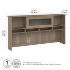 Gris cendré / Gris chiné / Blanc / Gris moderne – Armoire de rangement de bureau, 1 personne