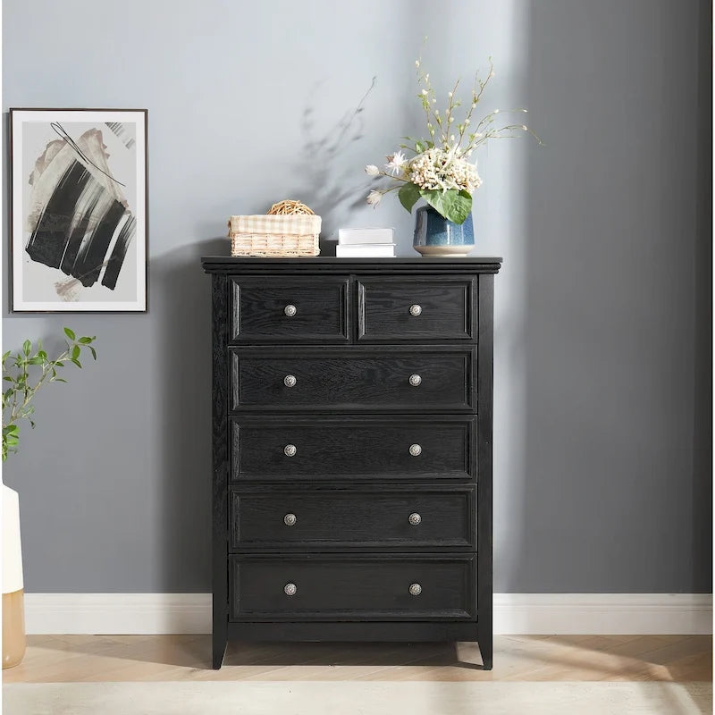 Commode moderne à 6 tiroirs, Organisateur de placards à 6 tiroirs - 31,50 * 15,75 * 44,29