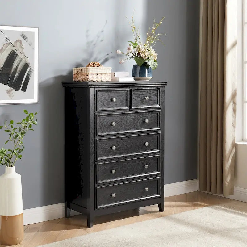 Commode moderne à 6 tiroirs, Organisateur de placards à 6 tiroirs - 31,50 * 15,75 * 44,29