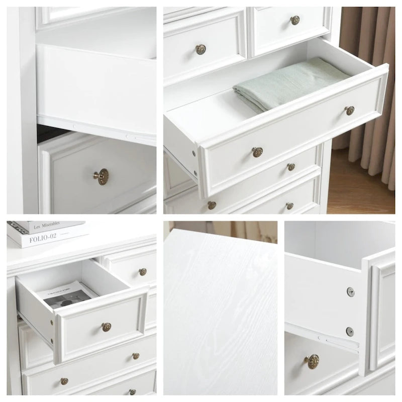 Commode moderne à 6 tiroirs, Organisateur de placards à 6 tiroirs - 31,50 * 15,75 * 44,29