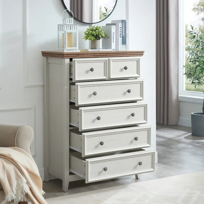 Commode moderne à 6 tiroirs, Organisateur de placards à 6 tiroirs - 31,50 * 15,75 * 44,29