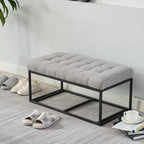 Banc de rangement ottoman, repose-pieds avec pieds, 40,6 x 76,2 x 40,9 cm, banc de bout de lit, coffre de rangement, charge maximale de 300 kg
