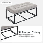 Banc de rangement ottoman, repose-pieds avec pieds, 40,6 x 76,2 x 40,9 cm, banc de bout de lit, coffre de rangement, charge maximale de 300 kg