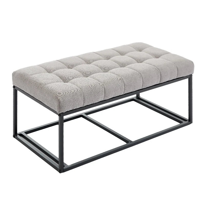 Banc de rangement ottoman, repose-pieds avec pieds, 40,6 x 76,2 x 40,9 cm, banc de bout de lit, coffre de rangement, charge maximale de 300 kg