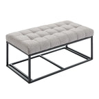 Banc de rangement ottoman, repose-pieds avec pieds, 40,6 x 76,2 x 40,9 cm, banc de bout de lit, coffre de rangement, charge maximale de 300 kg