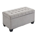 Banc de rangement ottoman, repose-pieds avec pieds, 40,6 x 76,2 x 40,9 cm, banc de bout de lit, coffre de rangement, charge maximale de 300 kg