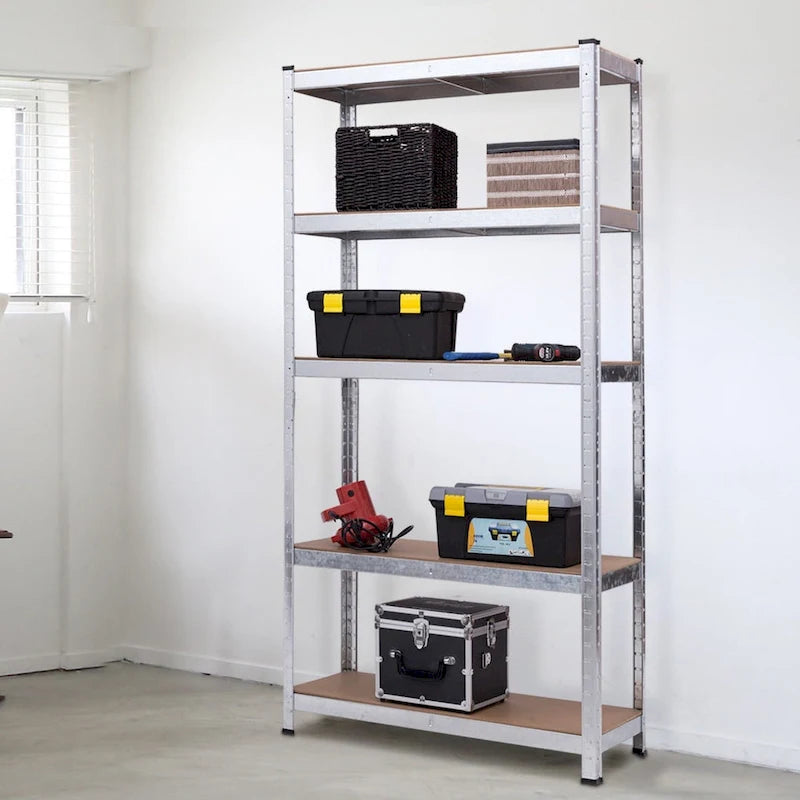 Étagère de rangement robuste en acier à 5 niveaux pour garage, 90,17 x 40,03 x 180,34 cm (L x l x H)