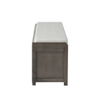 Banc de rangement en bois avec armoires, 49 cm H x 119 cm L x 39 cm P