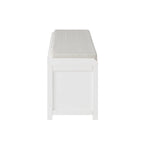 Banc de rangement en bois avec armoires, 49 cm H x 119 cm L x 39 cm P