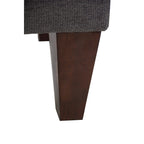 Banc de rangement long en bois, capitonné