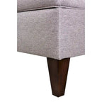 Banc de rangement long en bois, capitonné