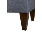 Banc de rangement long en bois, capitonné