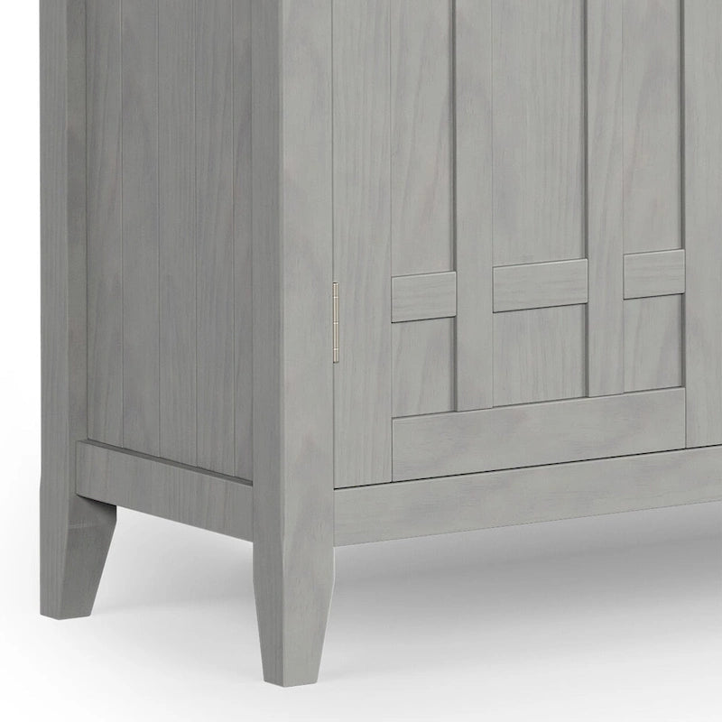 WYNDENHALL Freemont SOLID WOOD 54 Wide Transitional Sideboard Buffet & Wine Rack - 17 D x 54 W x 36 H
