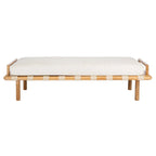Banc en teck avec coussin - 70 L x 25,7 P x 18,5 H