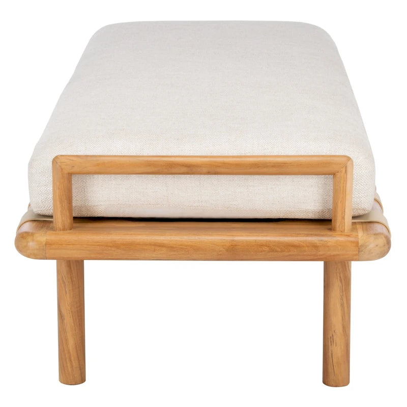 Banc en teck avec coussin - 70 L x 25,7 P x 18,5 H