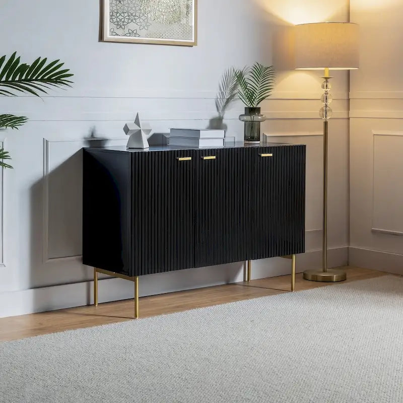Buffet 3 portes (Noir/Marine/Blanc)