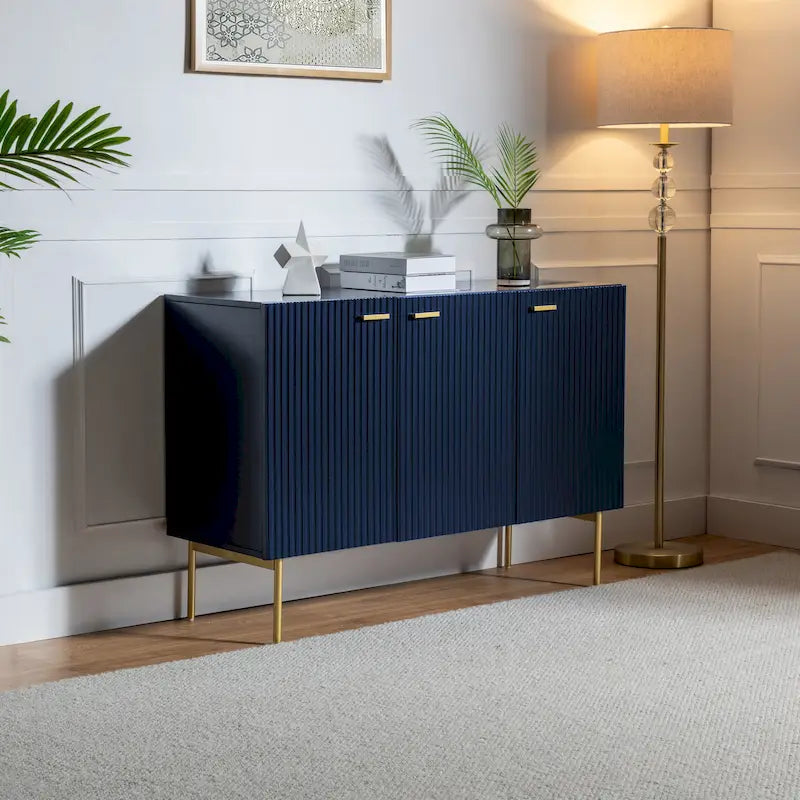 Buffet 3 portes (Noir/Marine/Blanc)