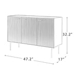 Buffet 3 portes (Noir/Marine/Blanc)
