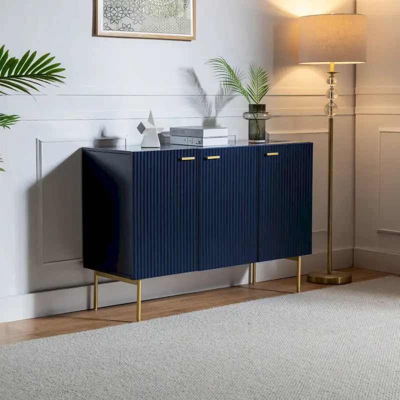 Buffet 3 portes (Noir/Marine/Blanc)