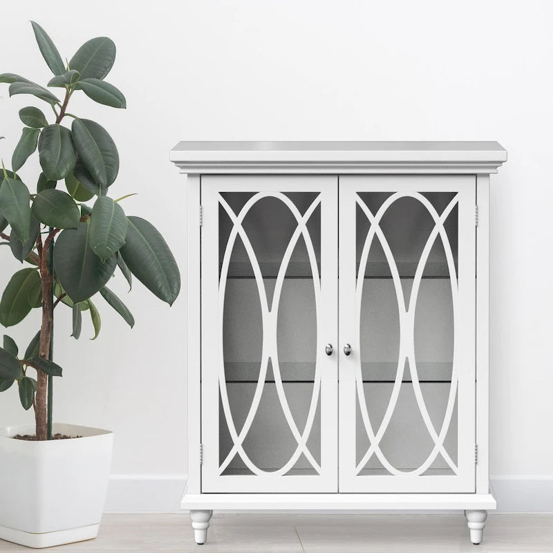 Teamson Home Florence 25.98 x 32.01 Floor Cabinet, White - 26L x 12.5W x 32H
