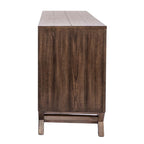 Bureau-crédence en bois de châtaignier patiné