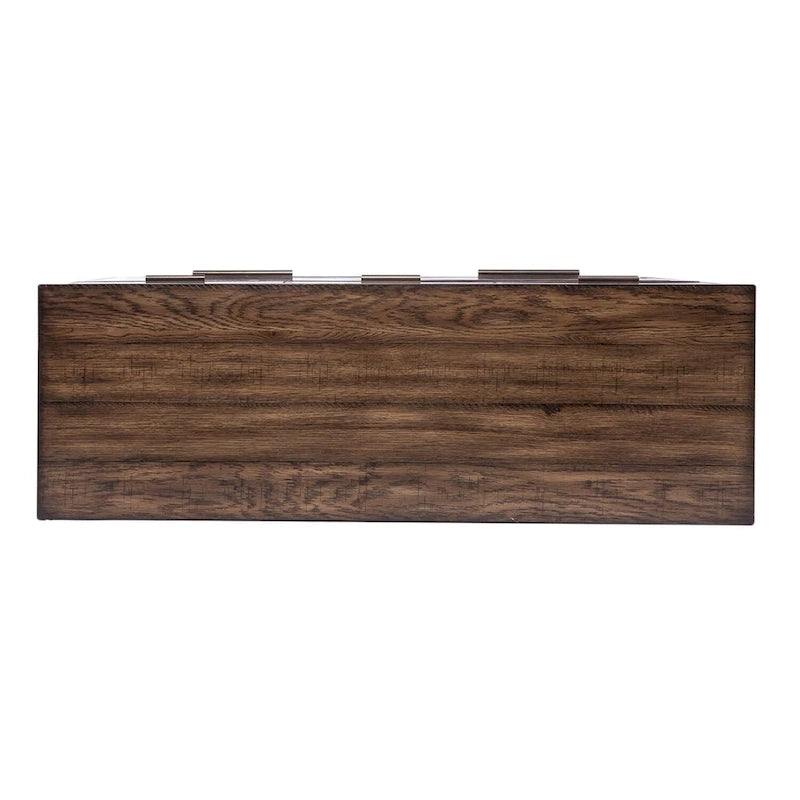 Bureau-crédence en bois de châtaignier patiné