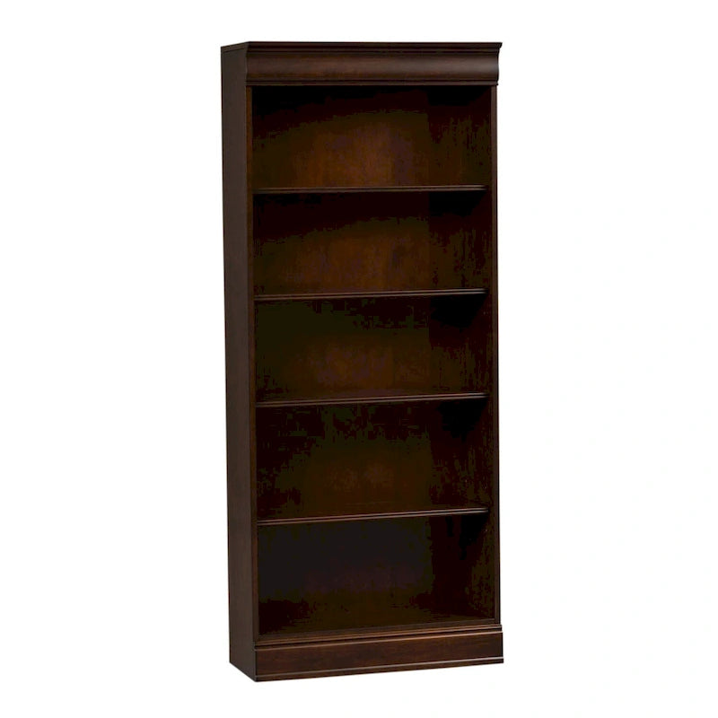 Bibliothèque réglable à 5 étagères, Cognac marron
