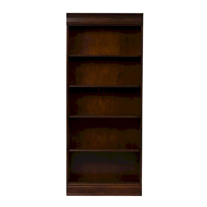 Bibliothèque réglable à 5 étagères, Cognac marron
