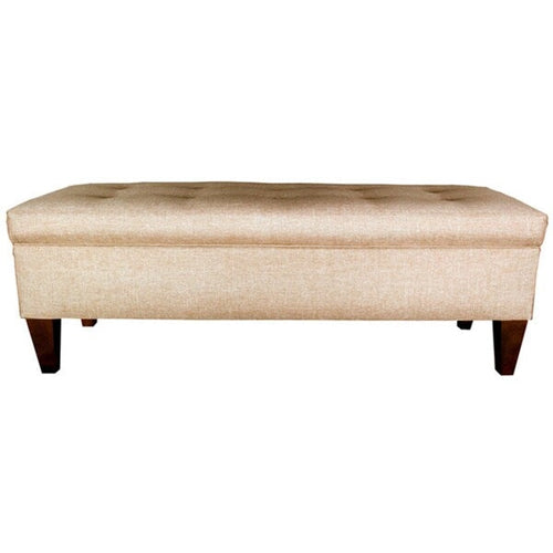 Banc de rangement long capitonné 10 boutons